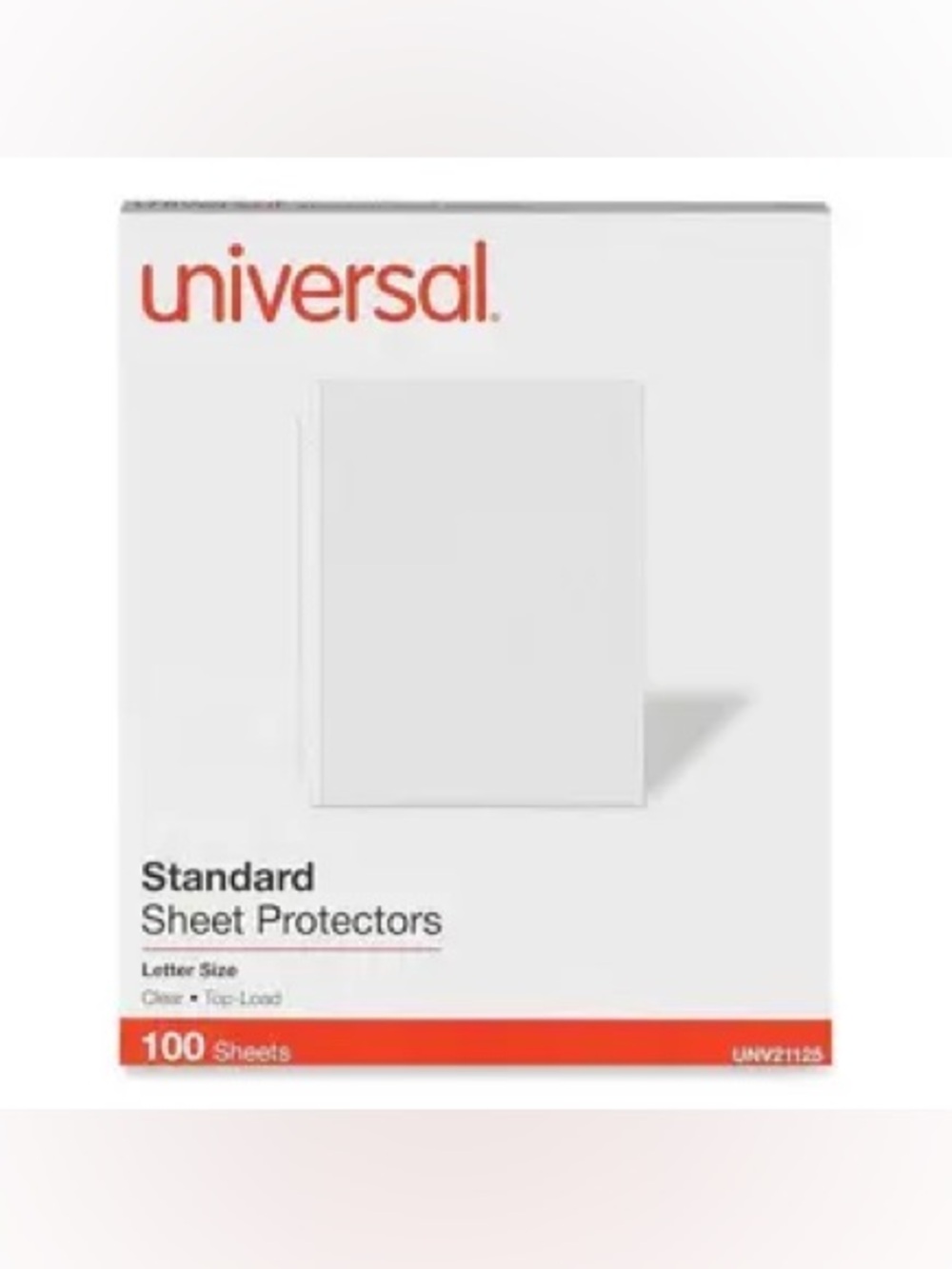 Universal Standard Sheet Protectors, Medium-Duty, Side: 3-Hole Punched.